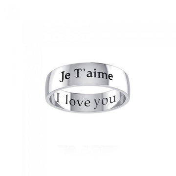 I Love You Sterling Silver Ring TRI976 - Jewelry